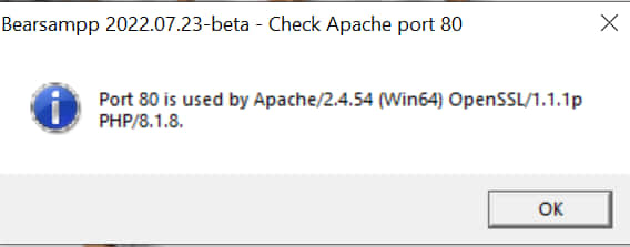 Apache check port